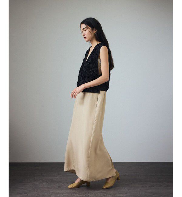 SALON adam et rope'「[25SS]GENTLE SILKノースリーブワンピース【セットアップ対応】」|ワンピース|