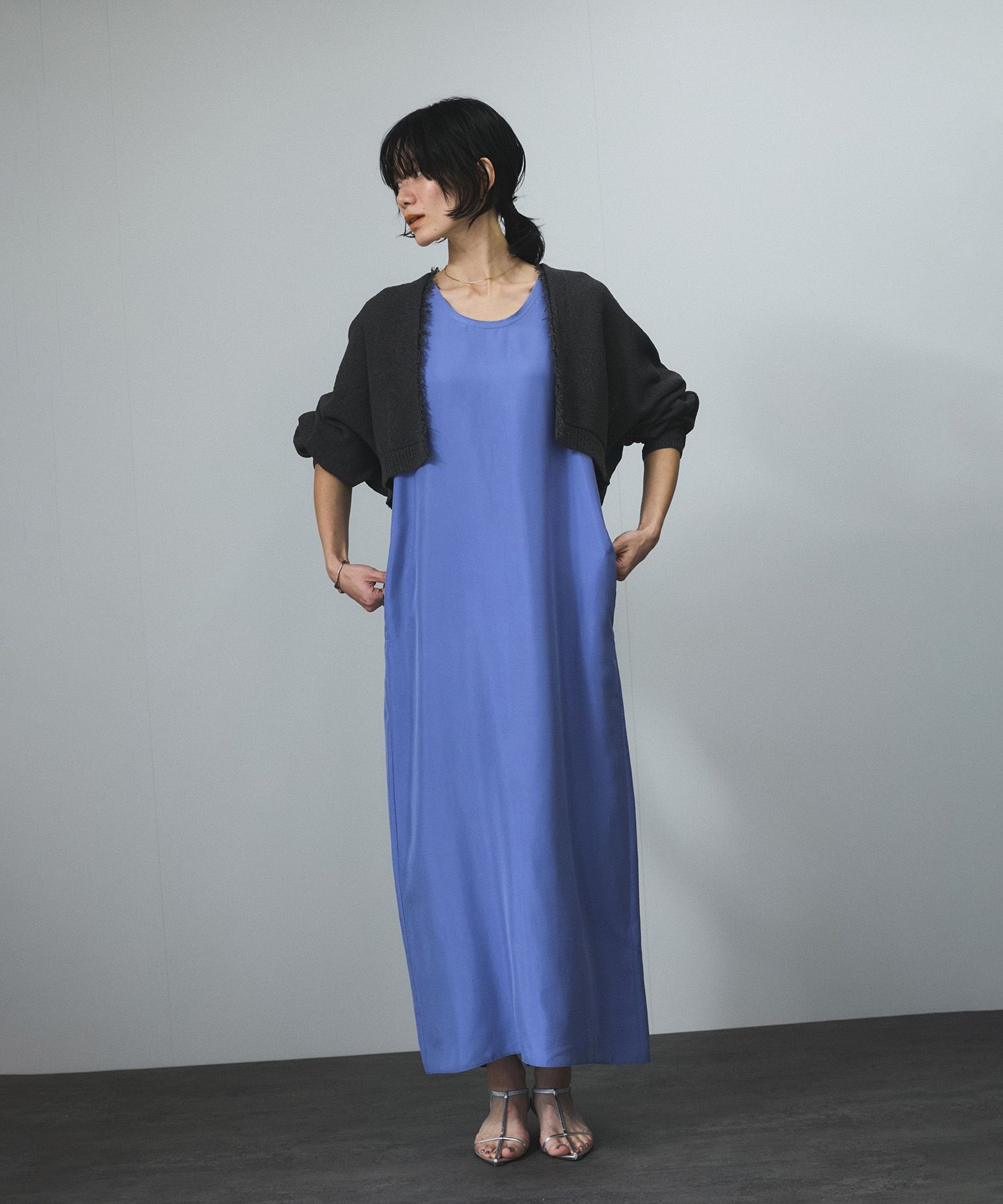 SALON adam et rope'「[25SS]GENTLE SILKノースリーブワンピース【セットアップ対応】」|ワンピース|