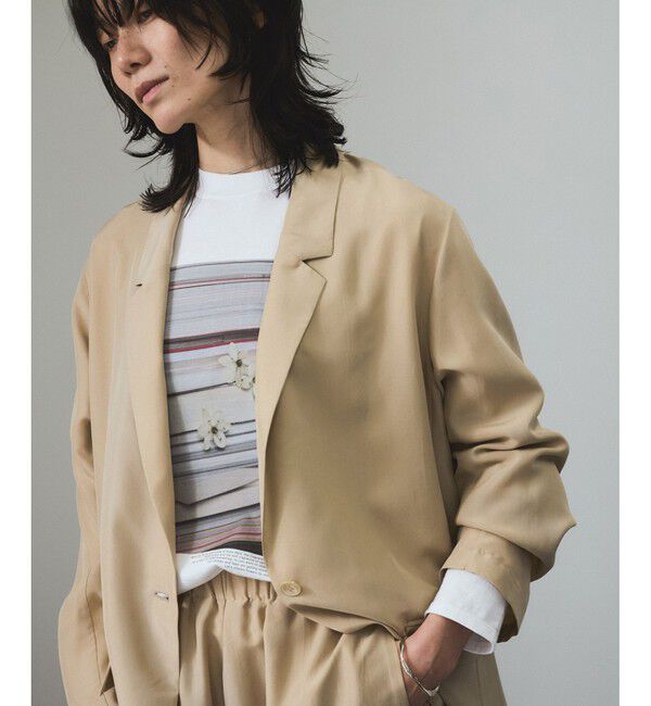 SALON adam et rope'「[25SS]GENTLE SILK ジャケット【セットアップ対応・洗える】」|テーラードジャケット|