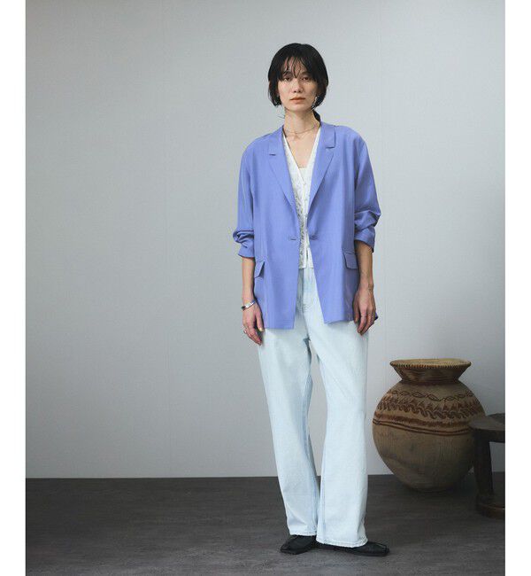 SALON adam et rope'「[25SS]GENTLE SILK ジャケット【セットアップ対応・洗える】」|テーラードジャケット|