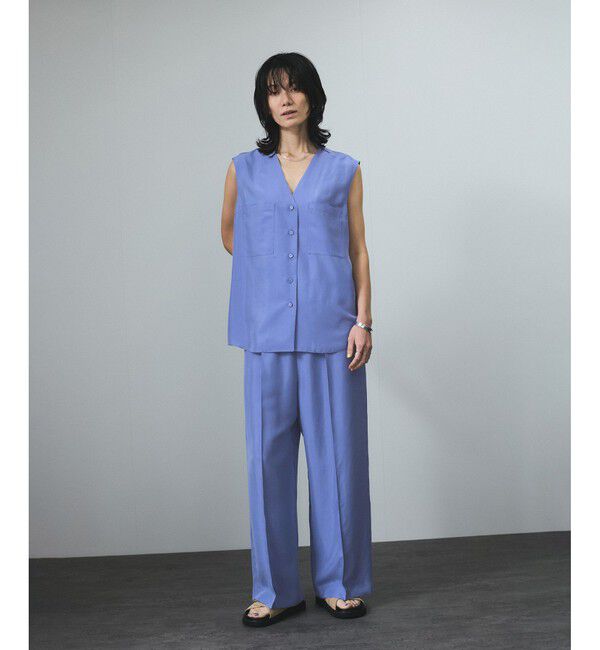 SALON adam et rope'「[25SS]GENTLE SILK パンツ【セットアップ対応】」|チノ|