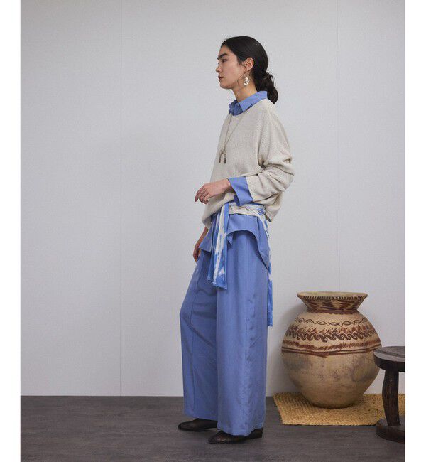 SALON adam et rope'「[25SS]GENTLE SILK パンツ【セットアップ対応】」|チノ|