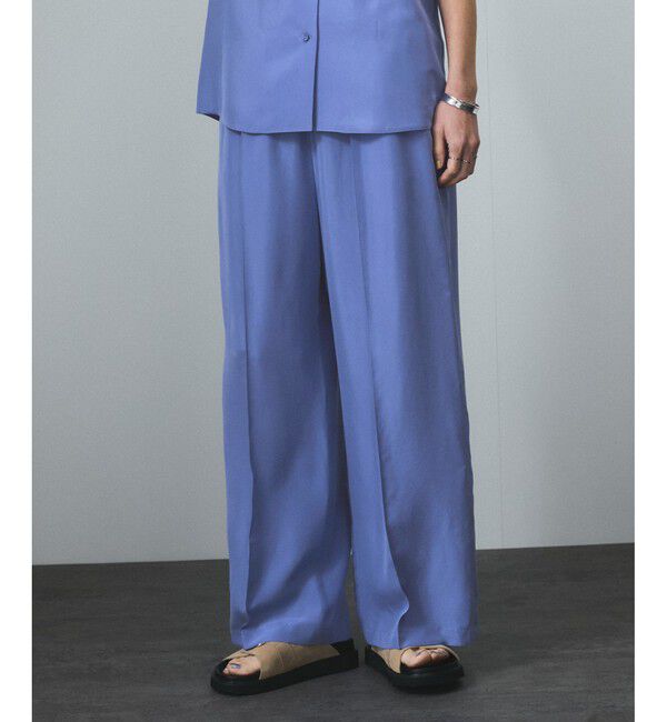 SALON adam et rope'「[25SS]GENTLE SILK パンツ【セットアップ対応】」|チノ|