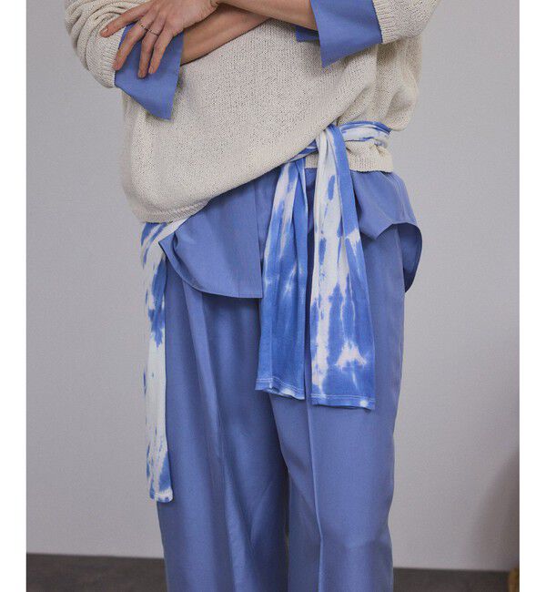 SALON adam et rope'「[25SS]GENTLE SILK パンツ【セットアップ対応】」|チノ|