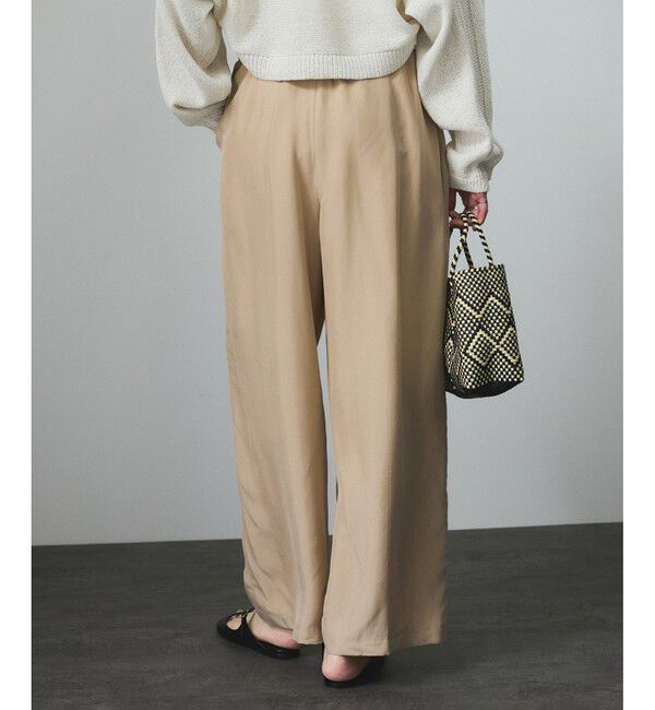 SALON adam et rope'「[25SS]GENTLE SILK パンツ【セットアップ対応】」|チノ|