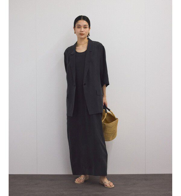 SALON adam et rope'「[25SS]GENTLE SILK ハーフスリーブジャケット【セットアップ対応・洗える】」|シャツ・ブラウス|