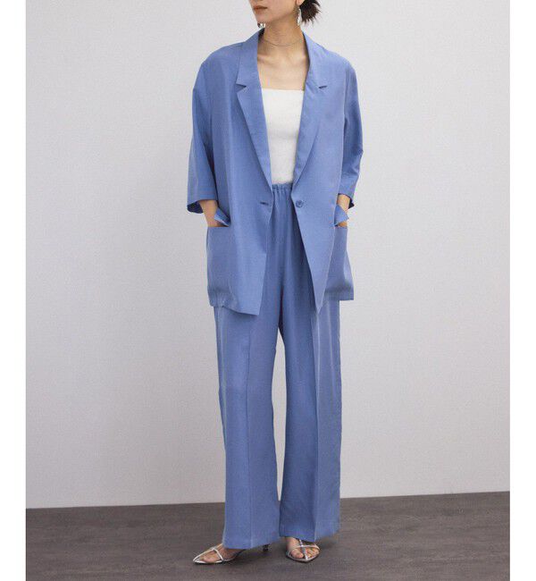 SALON adam et rope'「[25SS]GENTLE SILK ハーフスリーブジャケット【セットアップ対応・洗える】」|シャツ・ブラウス|