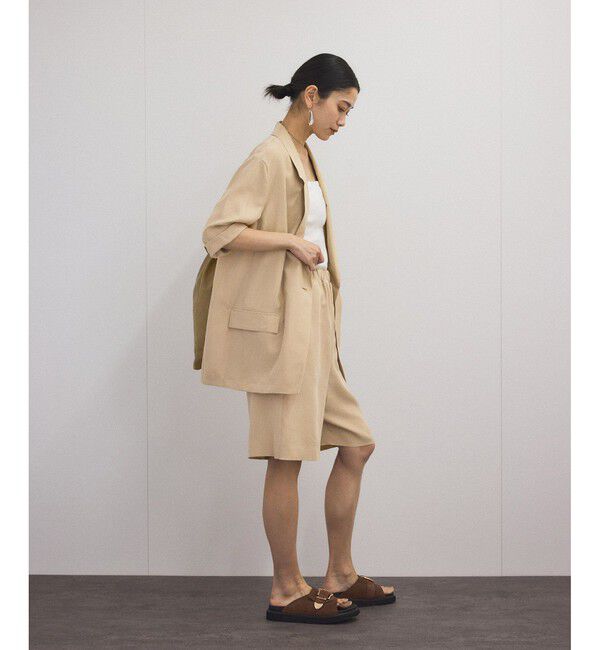 SALON adam et rope'「[25SS]GENTLE SILK ハーフスリーブジャケット【セットアップ対応・洗える】」|シャツ・ブラウス|