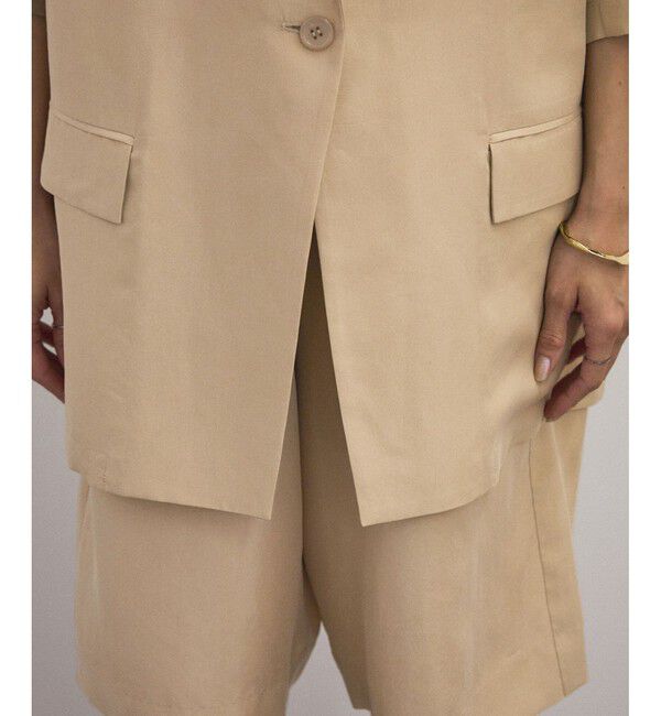 SALON adam et rope'「[25SS]GENTLE SILK ハーフスリーブジャケット【セットアップ対応・洗える】」|シャツ・ブラウス|