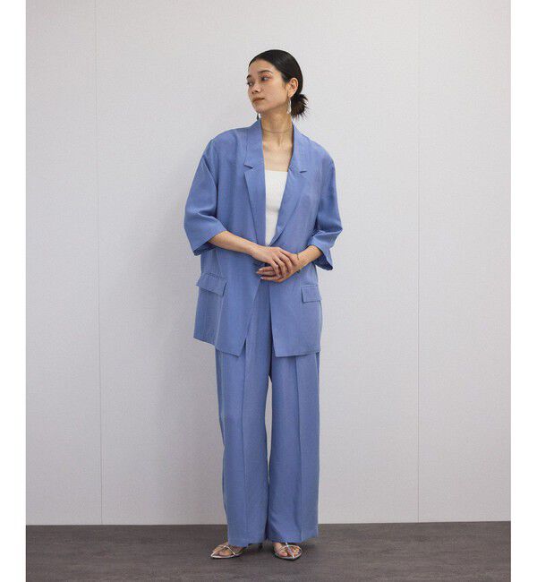 SALON adam et rope'「[25SS]GENTLE SILK ハーフスリーブジャケット【セットアップ対応・洗える】」|シャツ・ブラウス|