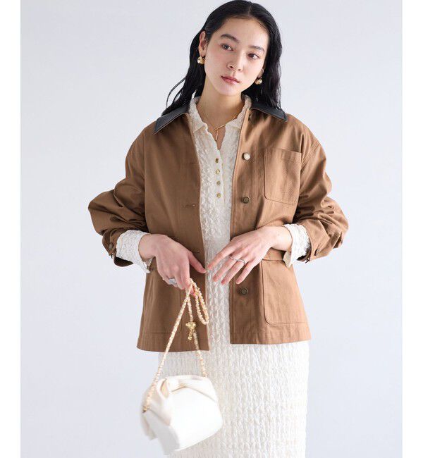 VIS「バイカラー衿カバーオール」|その他|