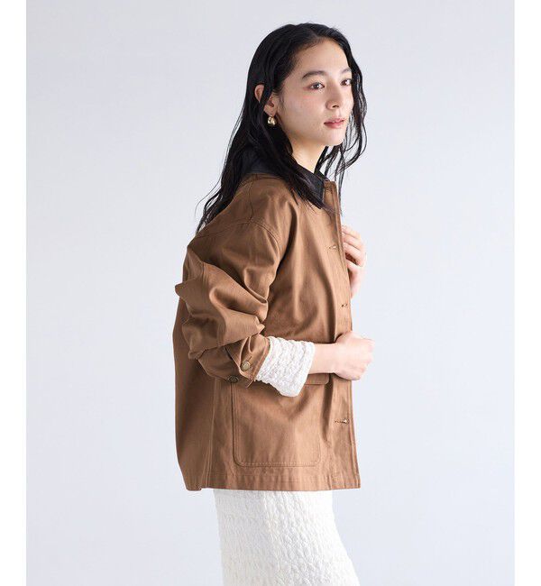 VIS「バイカラー衿カバーオール」|その他|