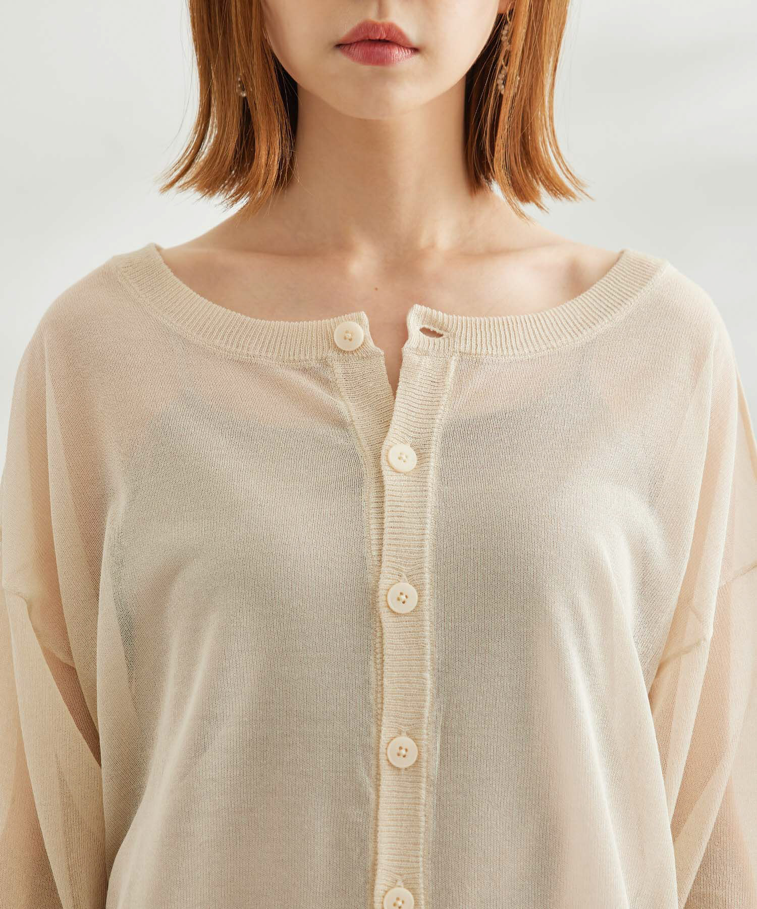 Rope&rsquo;Picnic「【WEB限定カラー:ピンク】2WAY/シアーカーディガン」|カーディガン|