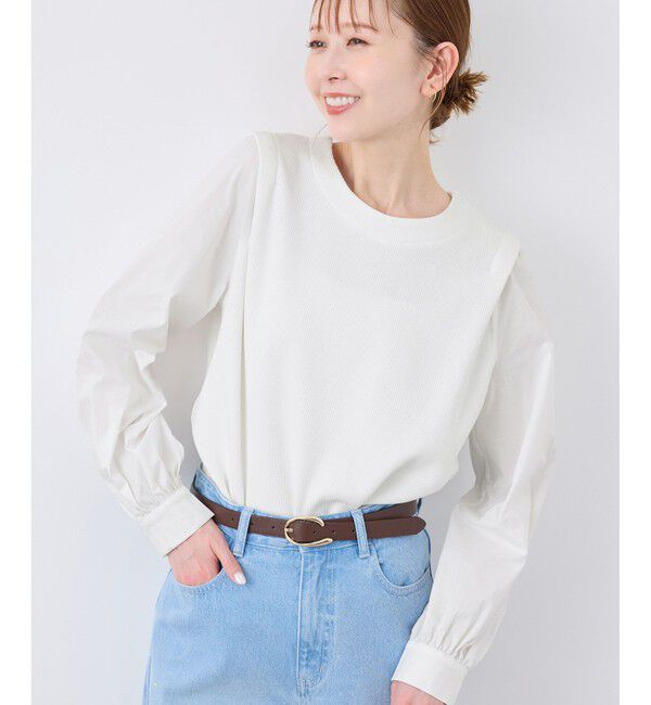 Rope&rsquo;Picnic「布帛コンビプルオーバー」|Tシャツ・カットソー|