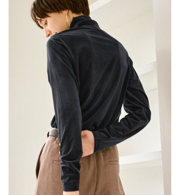 Rope&rsquo;Picnic「シアートリコットベロアタートルトップス」|Tシャツ・カットソー|