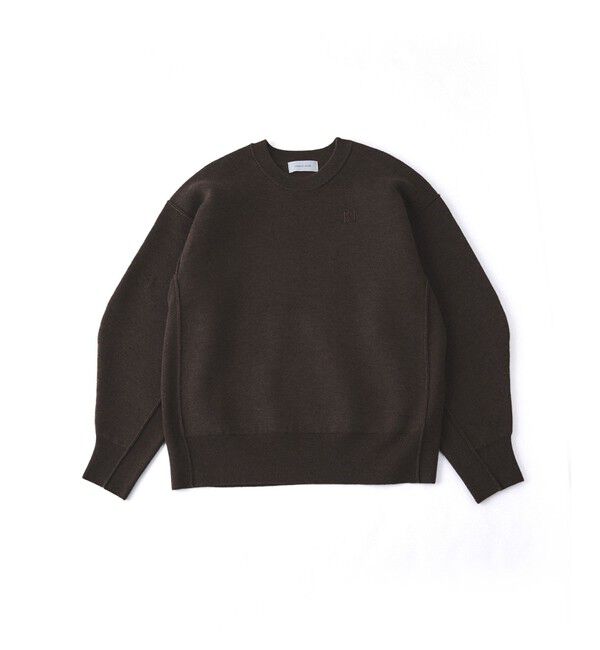 ADAM ET ROPE'「【サステナブル】ロゴパッチスウェットニット」|ニット・セーター|