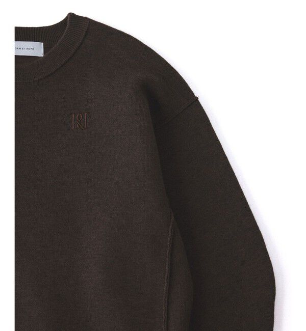 ADAM ET ROPE'「【サステナブル】ロゴパッチスウェットニット」|ニット・セーター|
