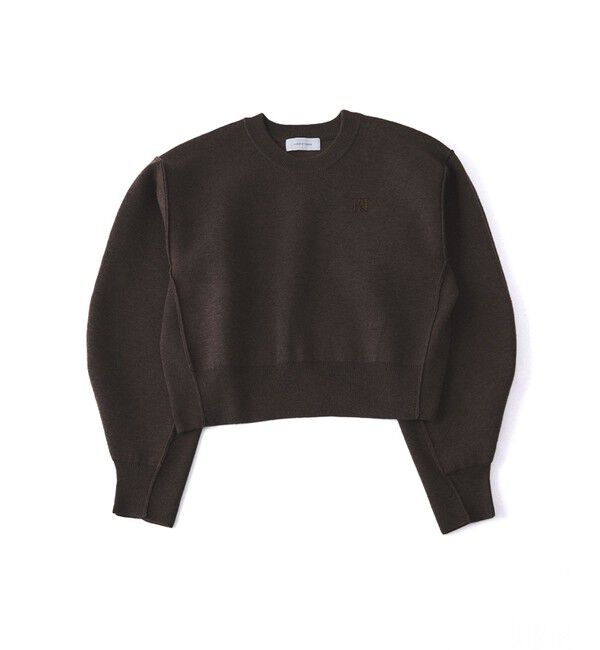 ADAM ET ROPE'「【サステナブル】ロゴパッチスウェットニット」|ニット・セーター|