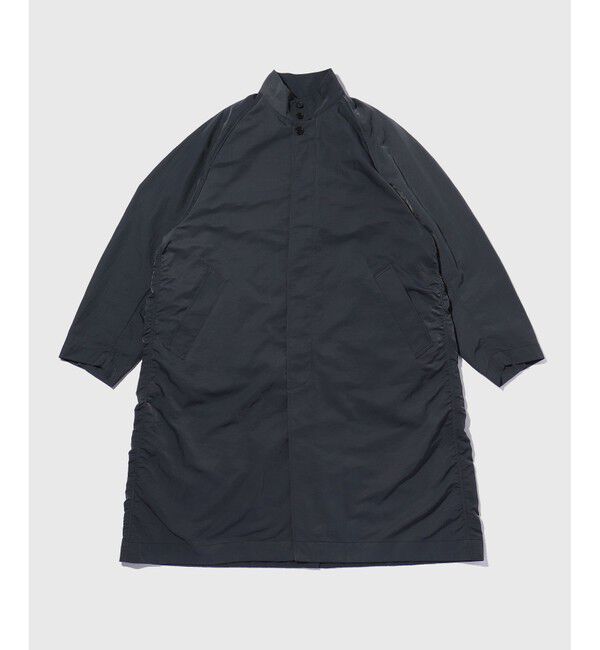 ADAM ET ROPE'「【WEB限定】《フリースライナー付・3way》ワッシャーナイロン バルマカーン コート / ユニセックス」|ステンカラーコート|チャコール(06)