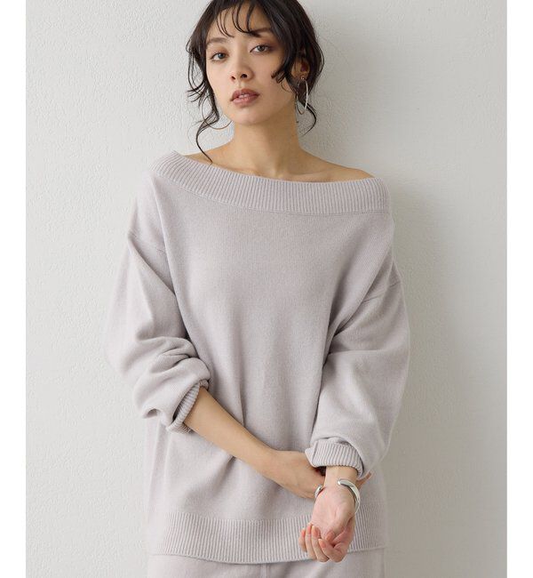  「ウールカシミヤオフショルプルオーバー」|ニット・セーター|
