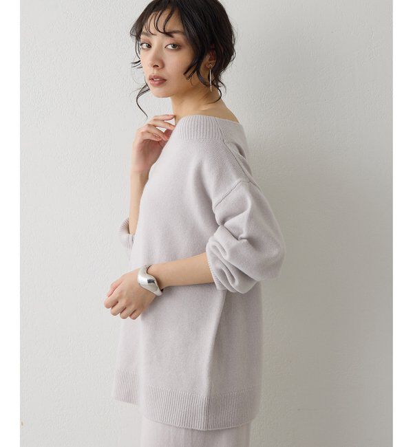  「ウールカシミヤオフショルプルオーバー」|ニット・セーター|