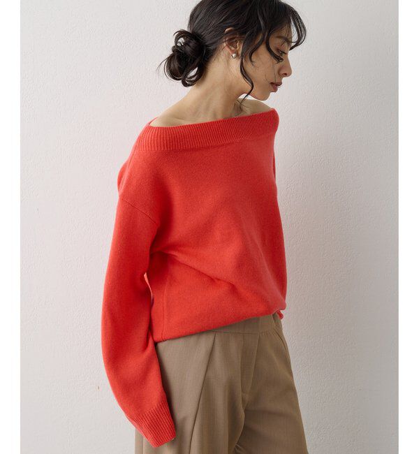  「ウールカシミヤオフショルプルオーバー」|ニット・セーター|