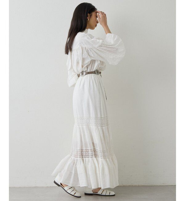  「コットンギャザーマキシスカート」|スカート|