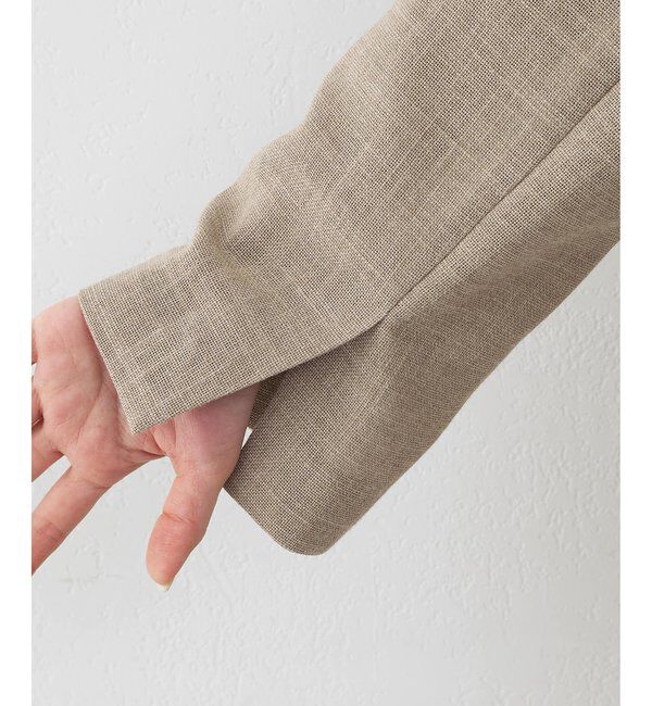  「リネンライクダブルテーラードジャケット」|テーラードジャケット|