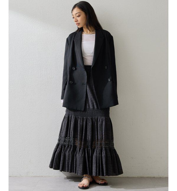  「リネンライクダブルテーラードジャケット」|テーラードジャケット|