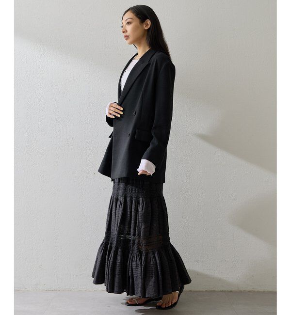  「リネンライクダブルテーラードジャケット」|テーラードジャケット|