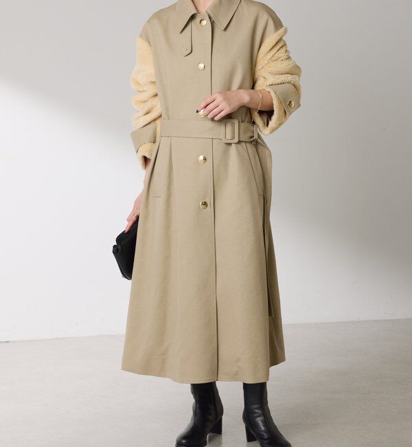  「コンビスリーブトレンチコート」|その他|ベージュ