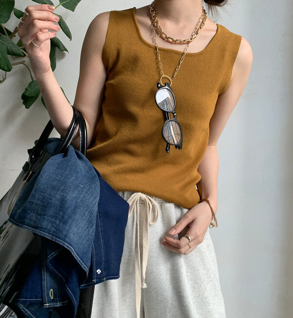  「スクエアニットタンク」|ニット・セーター|