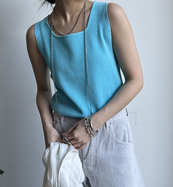  「スクエアニットタンク」|ニット・セーター|