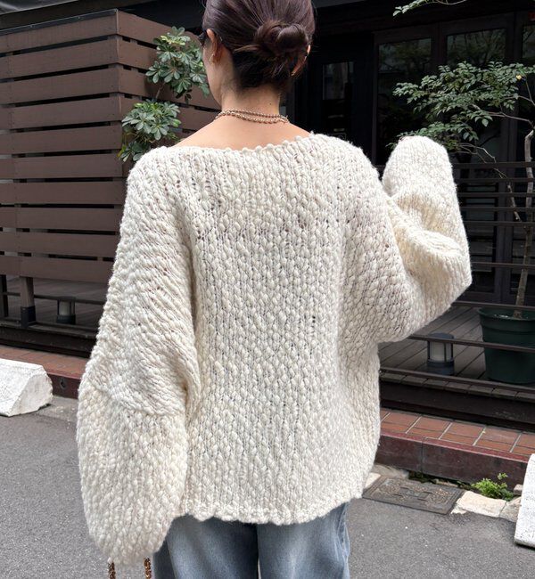  「ウールスラブロービングニット」|ニット・セーター|