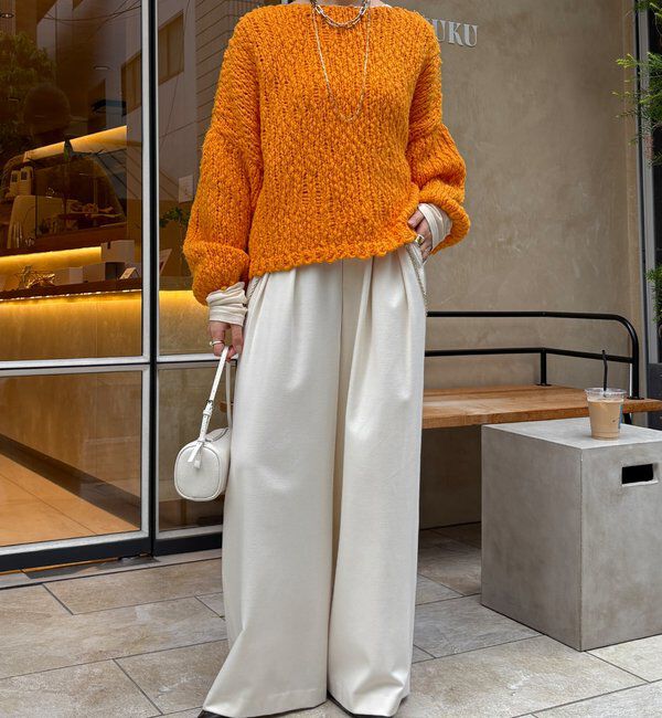  「ウールスラブロービングニット」|ニット・セーター|