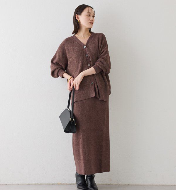  「【上品な輝き】ラメモール2WAYカーデ」|ニット・セーター|