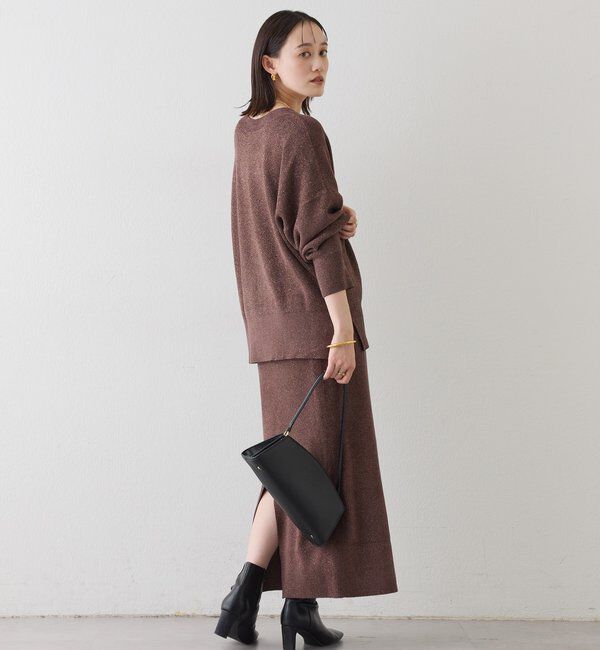  「【上品な輝き】ラメモール2WAYカーデ」|ニット・セーター|