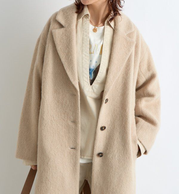  「【柔らかな質感】シャギーロングチェスターコート」|その他|