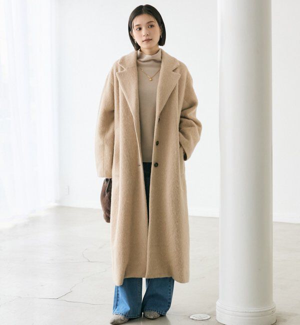  「【柔らかな質感】シャギーロングチェスターコート」|その他|
