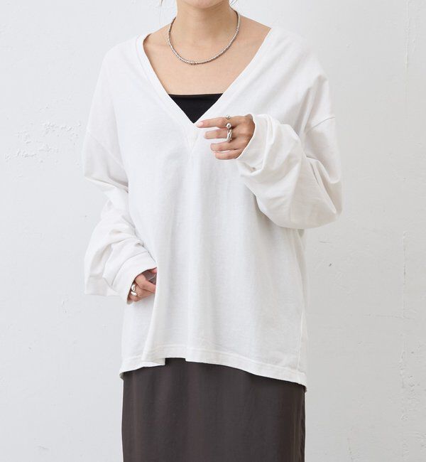  「【ONIT】ディープVネックカットソー」|Tシャツ・カットソー|