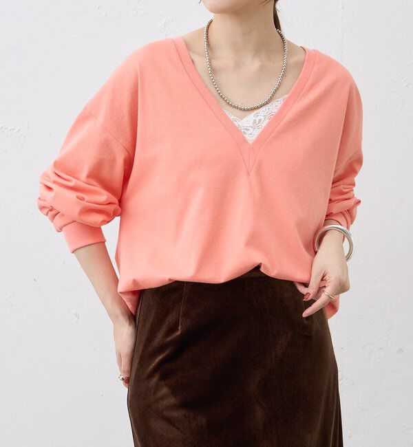  「【ONIT】ディープVネックカットソー」|Tシャツ・カットソー|