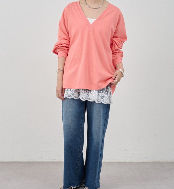  「【ONIT】ディープVネックカットソー」|Tシャツ・カットソー|