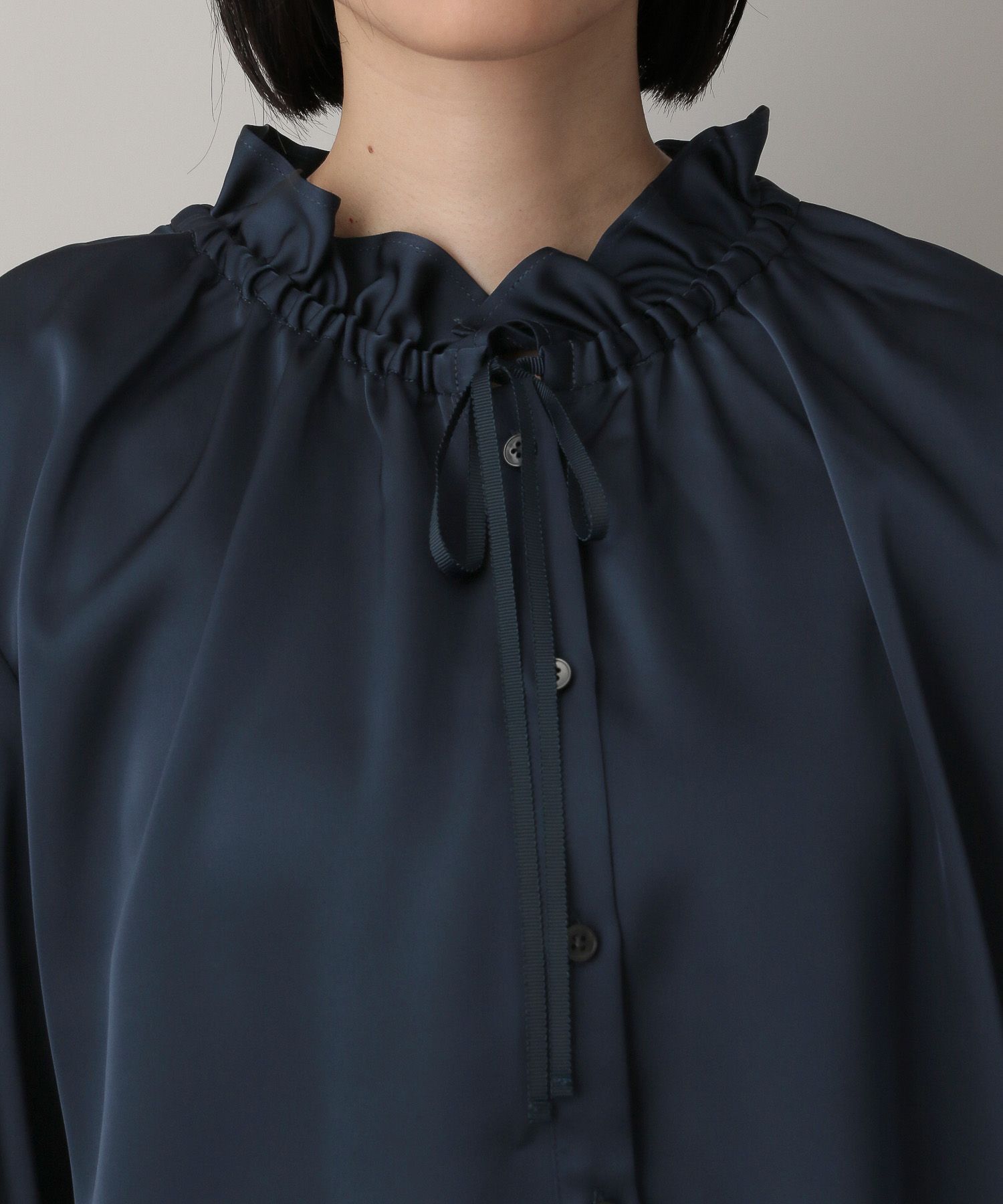 A part by 「フリルネックリボンブラウス」|シャツ・ブラウス|