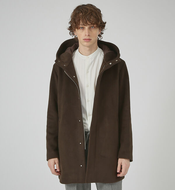 ABAHOUSE「【毛玉レス】ウール調メルトン フードコート」|その他|ブラウン