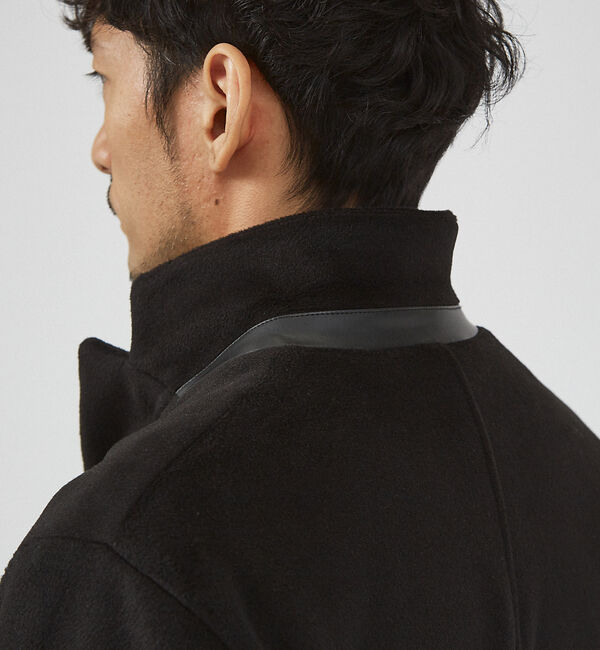 ABAHOUSE「【シャギーニット】メルトン チェスターコート」|その他|ブラック