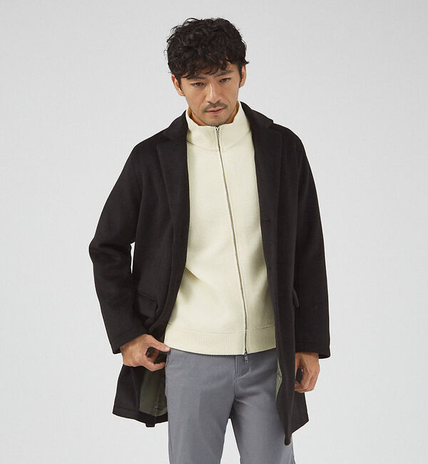 ABAHOUSE「【シャギーニット】メルトン チェスターコート」|その他|