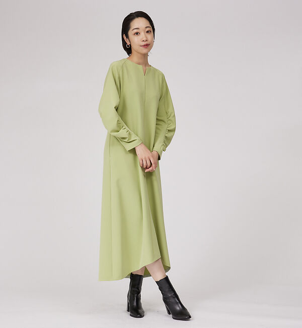 qualite「ギャザースリーブワンピース」|ワンピース|