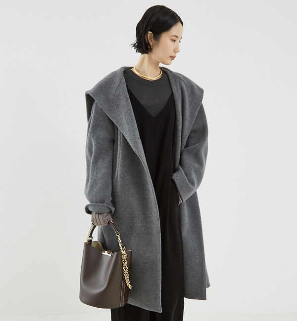 The Store by C' 「【HARUNOBUMURATA】 KAREN／ウールフーディーコート」|その他|グレー