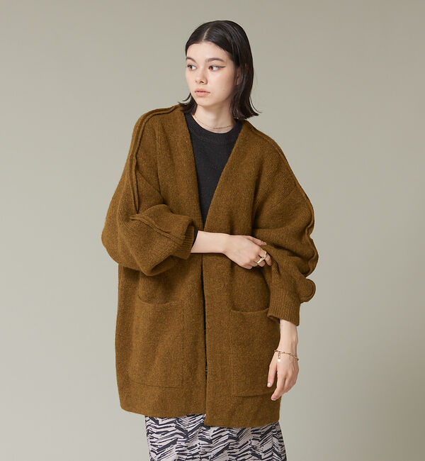 NOMINE「袖ボリュームニットコート」|その他|マスタード