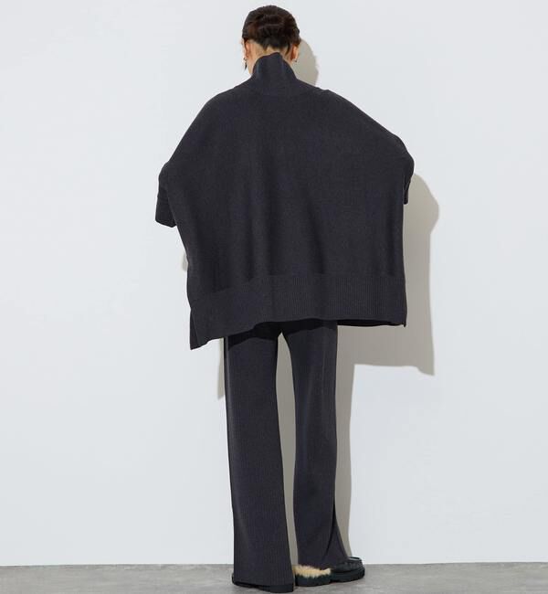 Liesse「【大草直子さんコラボ】2WAYケープジップニット」|カーディガン|